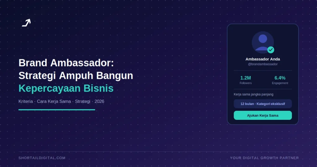 Ilustrasi kerja sama brand ambassador untuk membangun kepercayaan dan penjualan bisnis